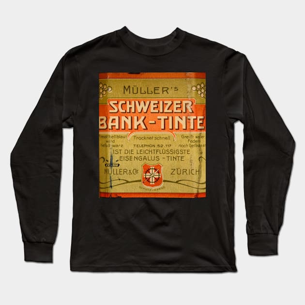 Schweizer Bank Tinte / Swiss Artwork Photography Long Sleeve T-Shirt by RaphaelWolf